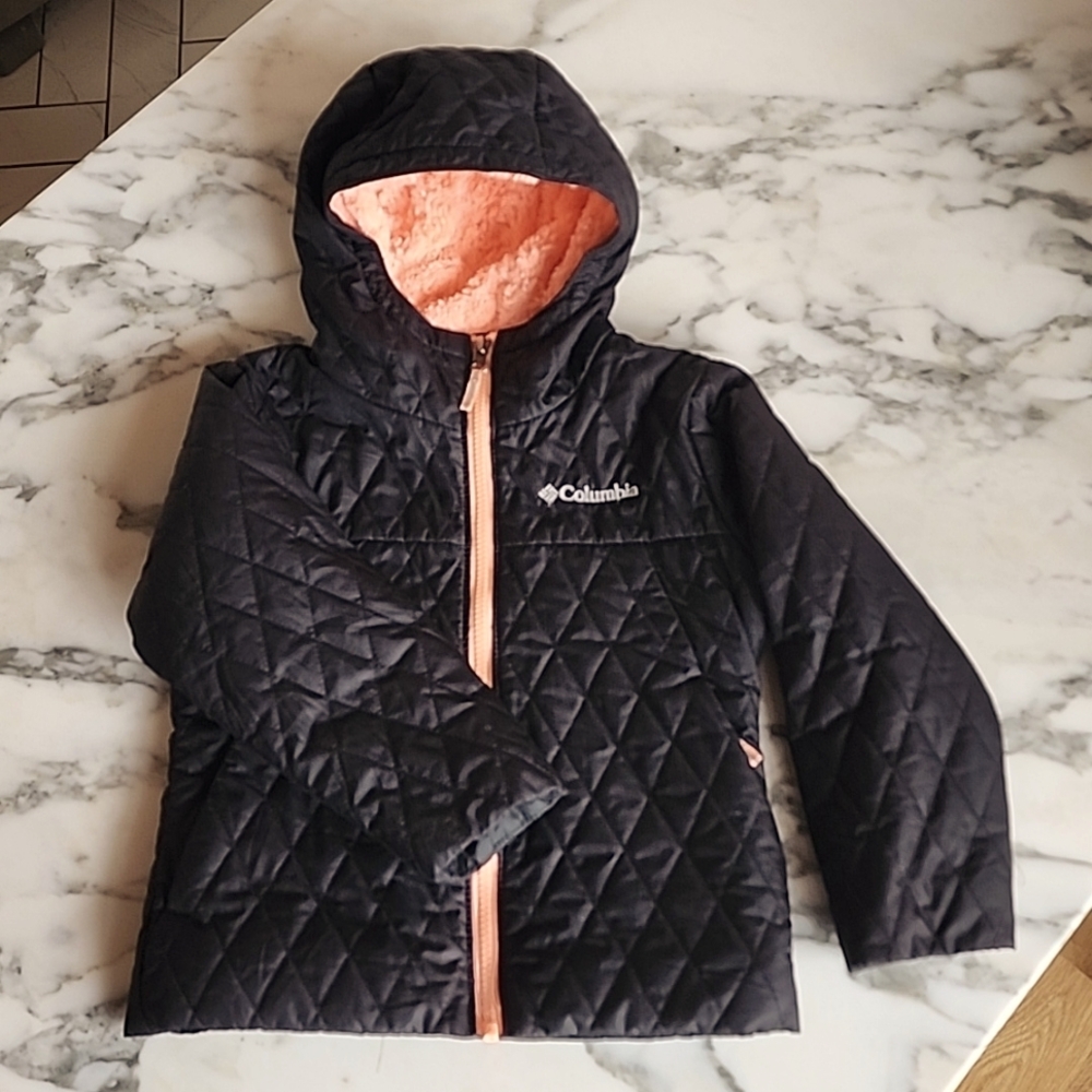Columbia Bella Plush Quilted Insulated Hooded Jacket Coat Puffer Youth XXS (4-6)